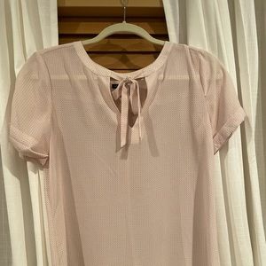 Ann Taylor Polka Dot short sleeve Blouse XS